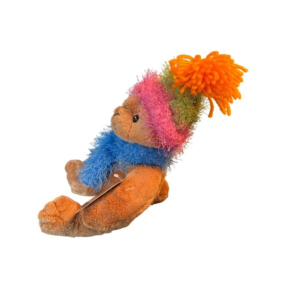 Cherished Teddies Vintage 2002 Plush Bear Enesco Commonwealth Fuzzy Scarf Hat - Picture 2 of 10